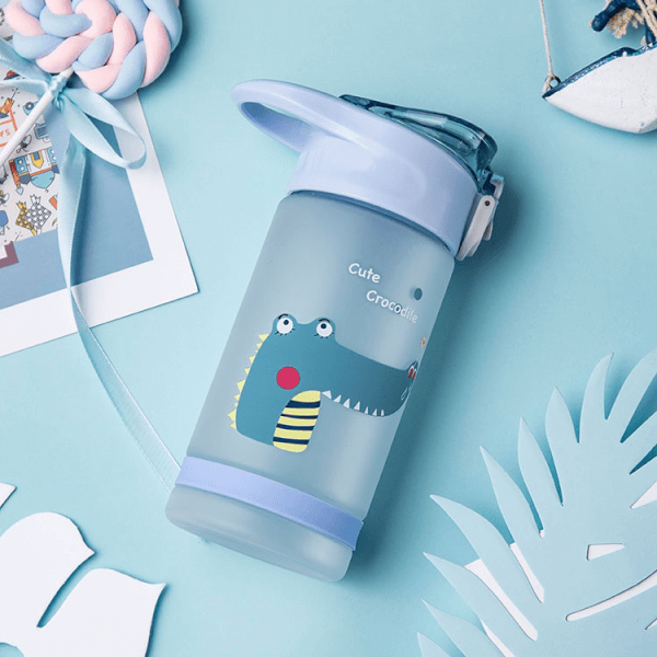 Bình tritan Diller có tay cầm cho bé 550ml- Xanh dương