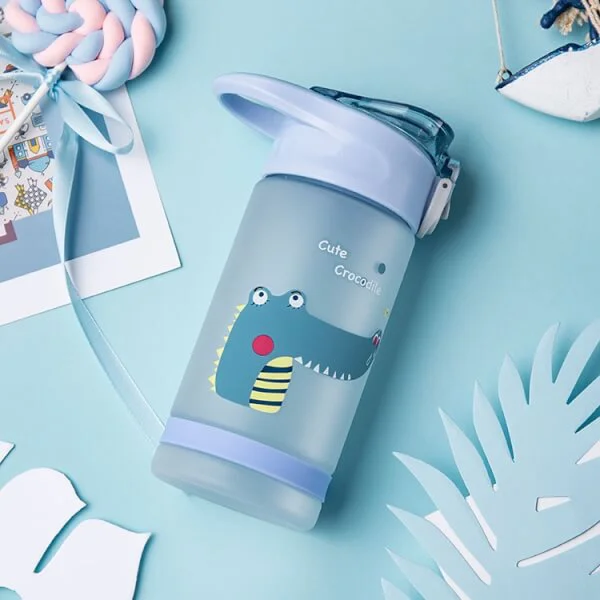 Bình tritan Diller có tay cầm cho bé 550ml- Xanh dương