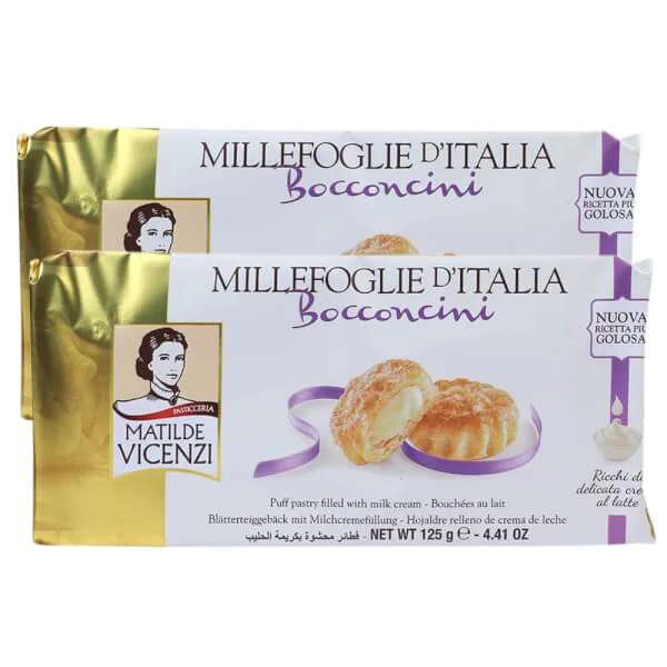 Combo 2 bánh Puff Pastry nhân kem sữa Millefoglie D’italia Bocconcini 125g