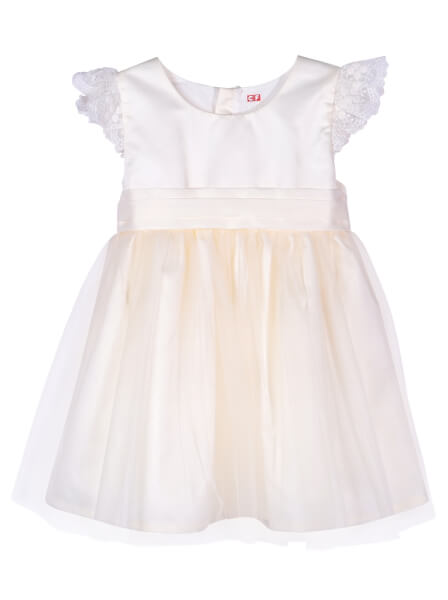 Đầm voan bé gái mặc ngoài CF G1220025 (1-6 tuổi, Vàng nhạt)