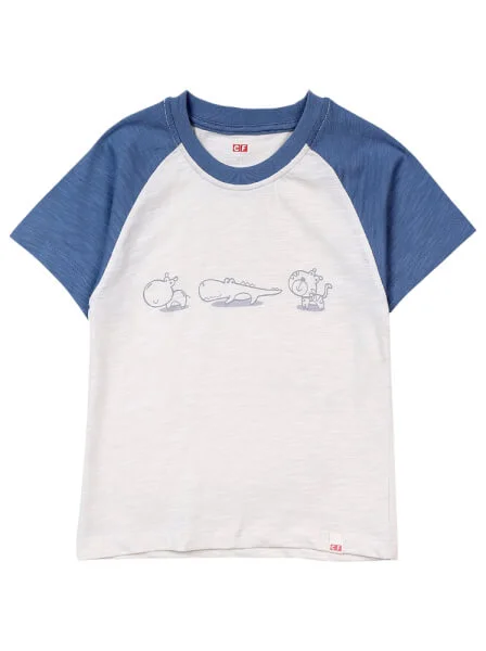 Bộ thun bé trai ngắn mặc nhà CF B1220044 (1-2Y/2-3Y,Xanh)