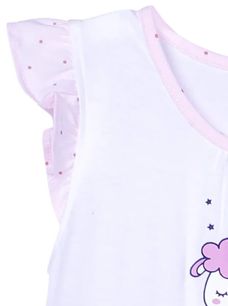 Đầm thun bé gái mặc nhà CF G1220032 (1-6 tuổi,Hồng)