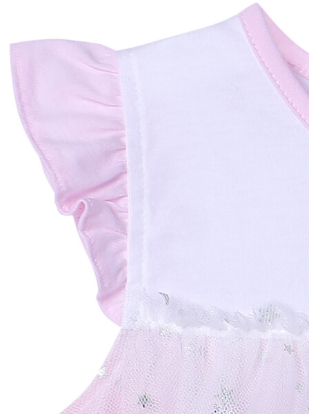 Bộ áo quần bé gái ngắn mặc nhà CF G1220028 (6M-3Y,Trắng)