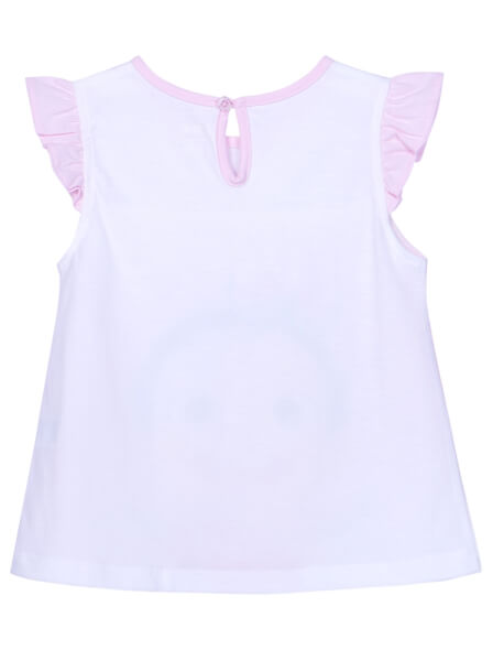 Bộ áo quần bé gái ngắn mặc nhà CF G1220028 (6M-3Y,Trắng)