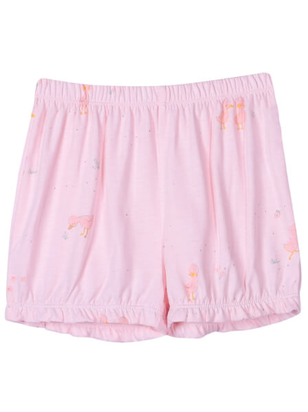 Bộ áo quần thun mặc nhà bé gái ngắn CF G1120001 (1-2 tuổi,Hồng)
