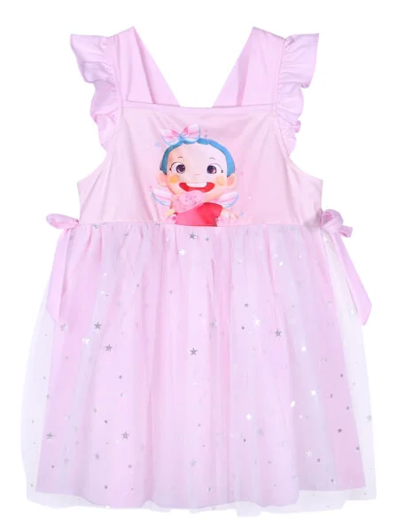 Đầm bé gái mặc nhà CF G1220027 (6M-3Y,Hồng)