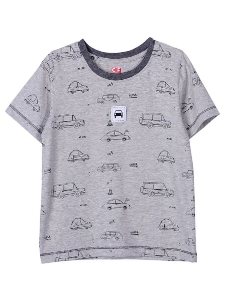 Bộ áo quần bé trai ngắn mặc nhà CF B1220037 (1-6 tuổi,Xám)