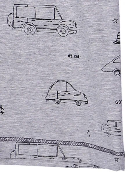 Bộ áo quần bé trai ngắn mặc nhà CF B1220037 (1-6 tuổi,Xám)