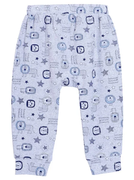 Bộ áo quần thun bé trai dài CF B1020004 (9-24M,Xanh)