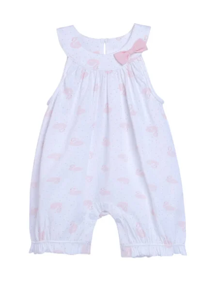 Bodysuit bé gái đùi CF G1020016 (6M/9M/12M,Trắng)
