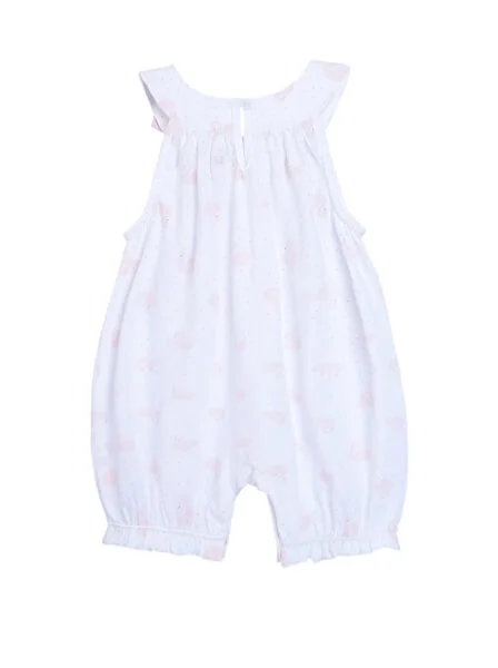 Bodysuit bé gái đùi CF G1020016 (6M/9M/12M,Trắng)
