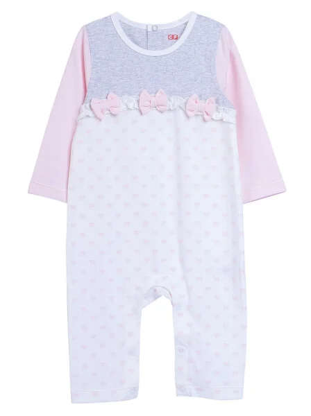 Bodysuit bé gái dài CF G1020001 (6M/9M/12M,Nhiều màu)