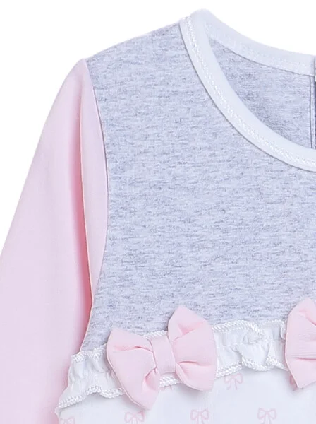 Bodysuit bé gái dài CF G1020001 (6M/9M/12M,Nhiều màu)