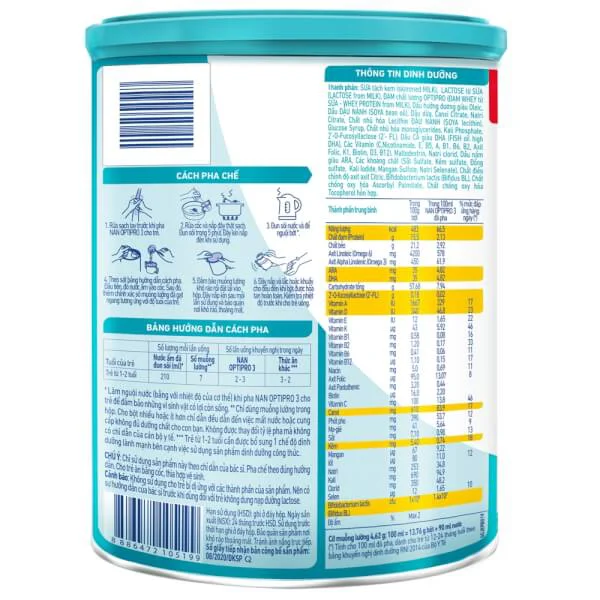 Combo 2 Nestlé NAN OPTIPRO 3, 12-24 tháng, 900g