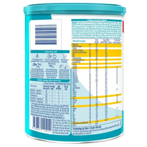 Sữa Nestlé NAN OPTIPRO 1, 0-6 tháng, 400g