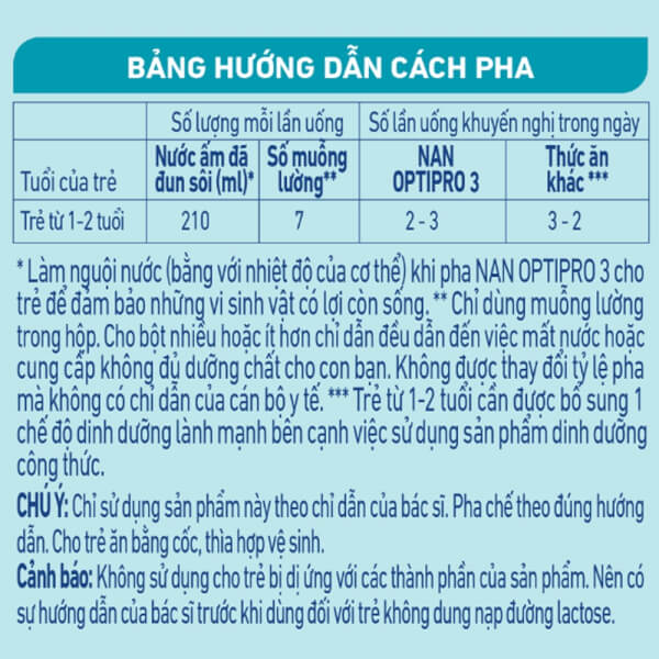 Sữa Nan Optipro 3 1.7kg, HMO (1-2 tuổi)