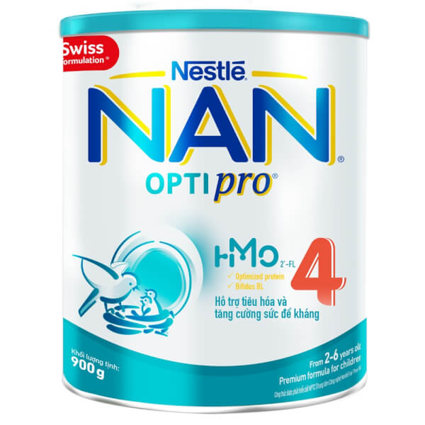 Sữa Nan Optipro 4 900g, HMO (2-6 tuổi)