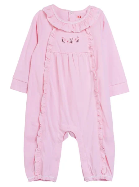 Bodysuit bé gái dài CF G1020024 (6M/9M/12M,Hồng)