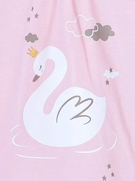 Bộ áo quần thun bé gái dài CF G1020015 (9-24M,Hồng)