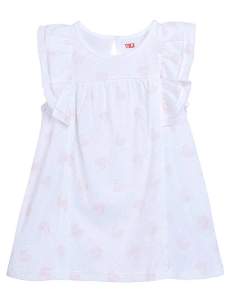 Đầm thun bé gái CF G1020010 (9-24M,Trắng)