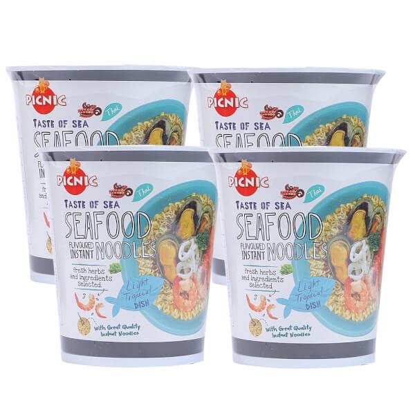 Combo 4 mỳ ly Picnic vị hải sản