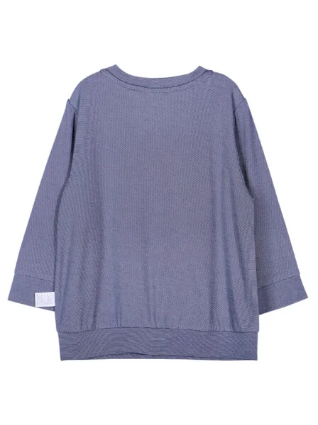 Bộ áo quần thun bé trai dài ngủ ngon CF B1220043 (1-6 tuổi,Xanh xám)