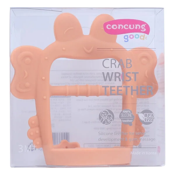 Gặm nướu vòng  tay silicone con cua ConCung Good - Cam