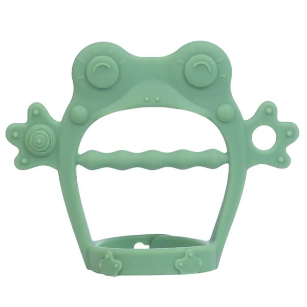 Gặm nướu vòng  tay silicone con ếch ConCung Good - Xanh lá