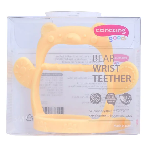 Gặm nướu vòng  tay silicone con gấu ConCung Good - Vàng