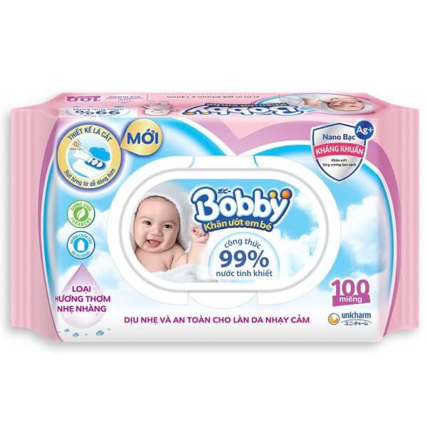 QT Bobby - Khăn ướt Bobby care 100 miếng (có hương)