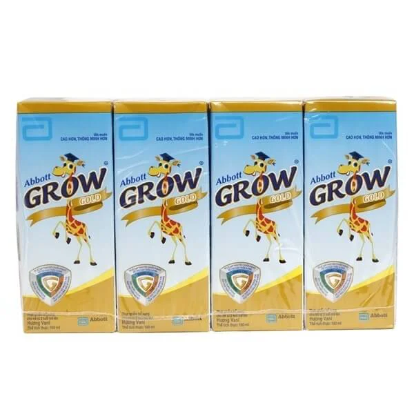 Combo 3 thùng thực phẩm bổ sung Abbott Grow Gold hương vani 180ml (Lốc 4 hộp)