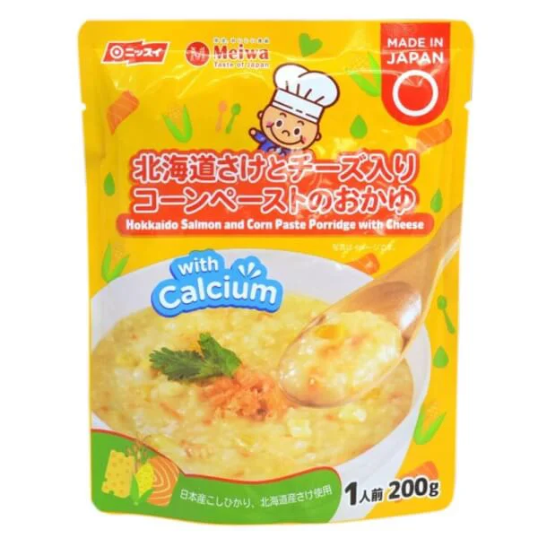 Combo 1 Cháo tươi Meiwa vị cá hồi Hokkaido, bắp, phô mai và 1 Ruốc cá hồi - SALMON FLAKE 50g