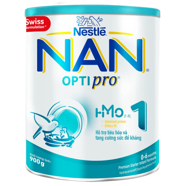 Combo 2 Nestlé NAN OPTIPRO 1, 0-6 tháng, 900g