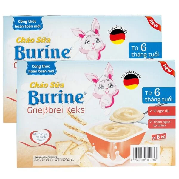 Combo 2 Cháo sữa Burine Grieβbrei Keks dành cho trẻ từ 6 tháng tuổi 300g