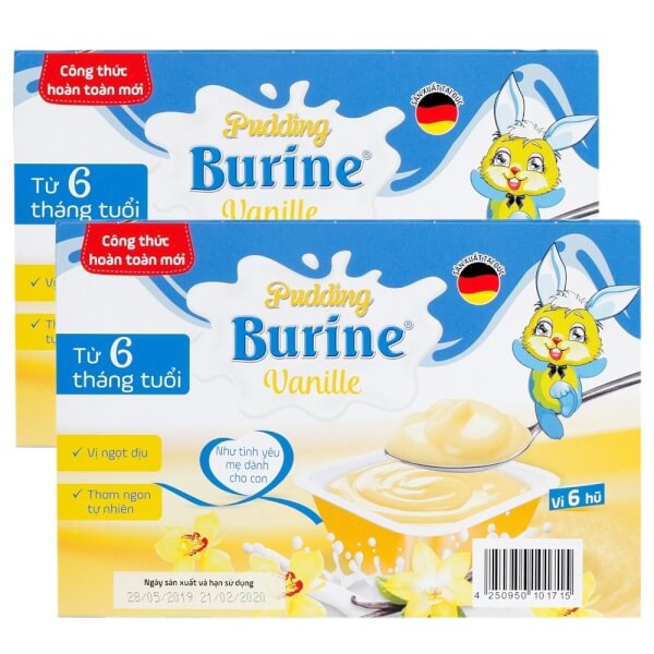 Combo 2 Pudding Burine Vanille dành cho trẻ từ 6 tháng tuổi 300g