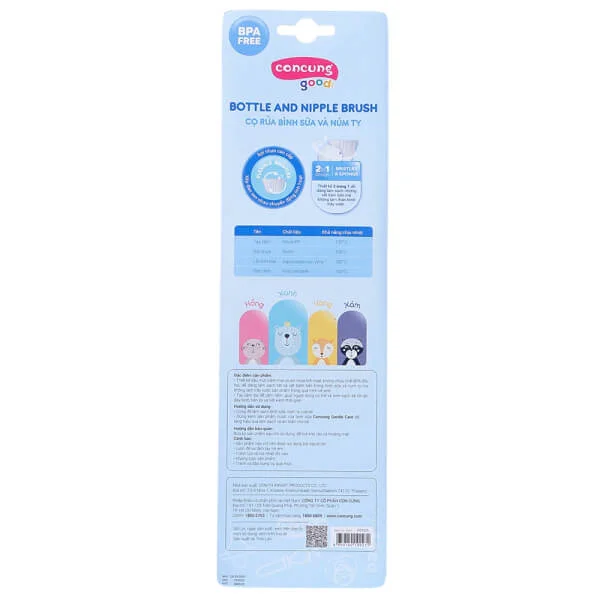 Cọ rửa bình sữa và núm ty ConCung Good (Xanh dương)