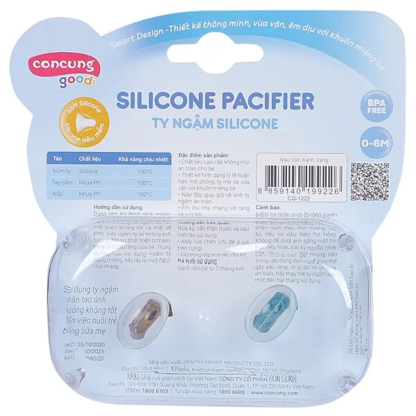 Hộp 2 ty ngậm ConCung Good (Xanh dương, Vàng)