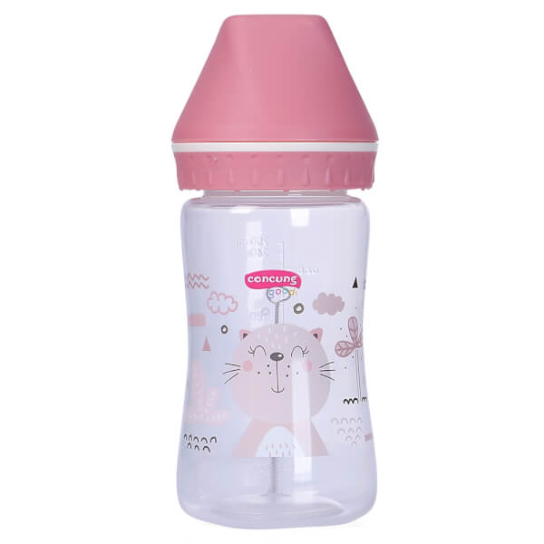 Bình sữa ConCung Good cổ rộng 250ml (Hồng)