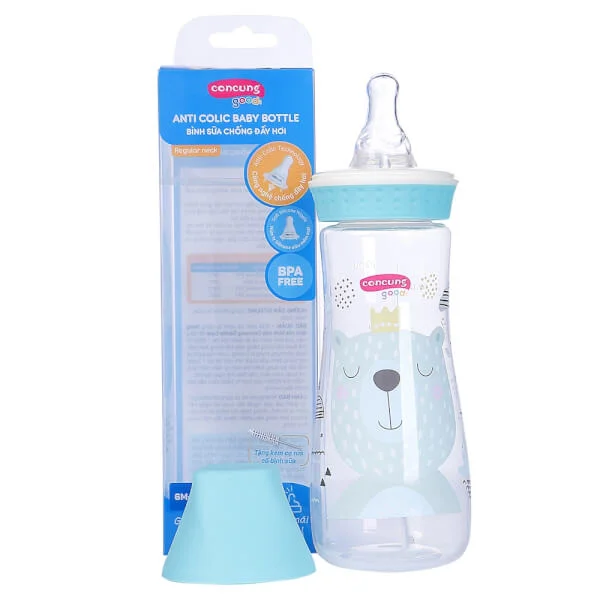 Bình sữa ConCung Good cổ thường 250ml (Xanh dương)