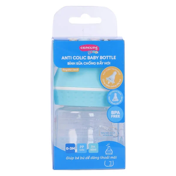 Bình sữa ConCung Good cổ thường 60ml (Xanh dương)
