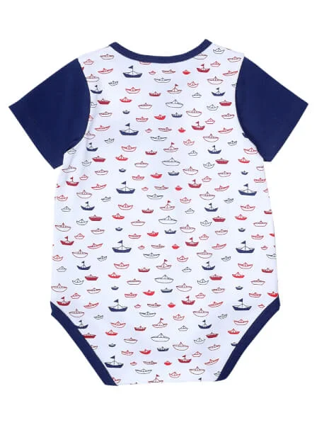 Bodysuit bé trai tam giác CF B1220005 (6M/9M/12M,Nhiều màu)
