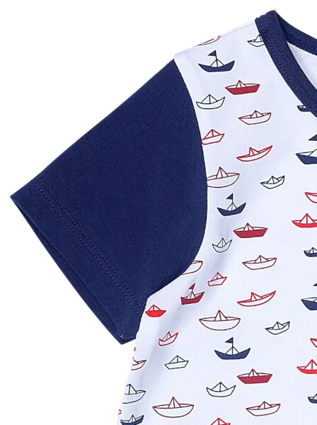 Bodysuit bé trai tam giác CF B1220005 (6M/9M/12M,Nhiều màu)