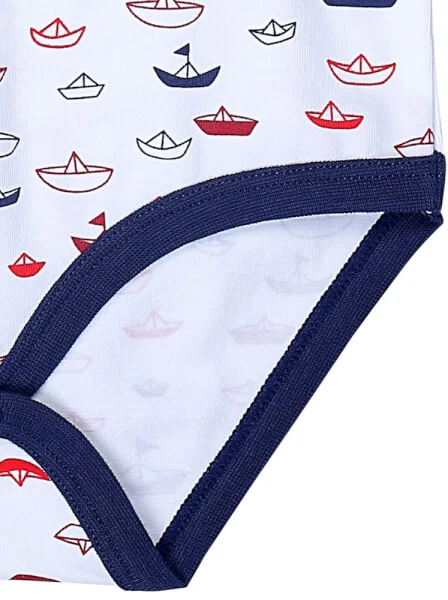 Bodysuit bé trai tam giác CF B1220005 (6M/9M/12M,Nhiều màu)