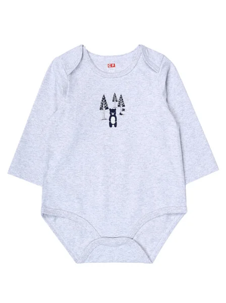 Bodysuit bé trai tam giác CF B1220003 (6M/9M/12M,Xám)