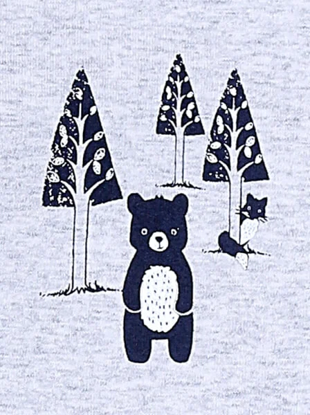 Bodysuit bé trai tam giác CF B1220003 (6M/9M/12M,Xám)