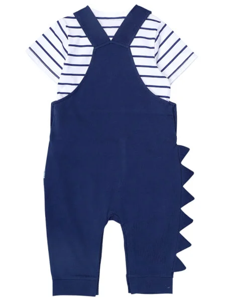 Bộ áo quần thun bé trai dài CF B1220022 (9M-24M,Xanh)