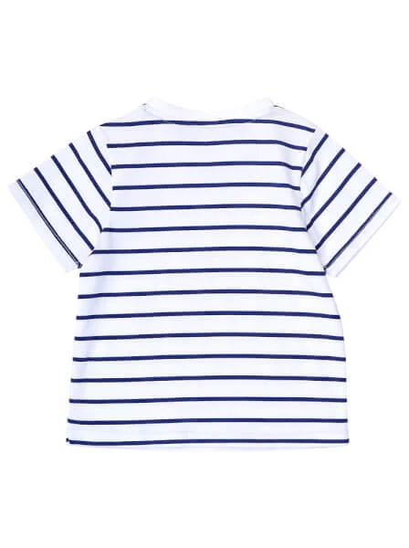 Bộ áo quần thun bé trai dài CF B1220022 (9M-24M,Xanh)