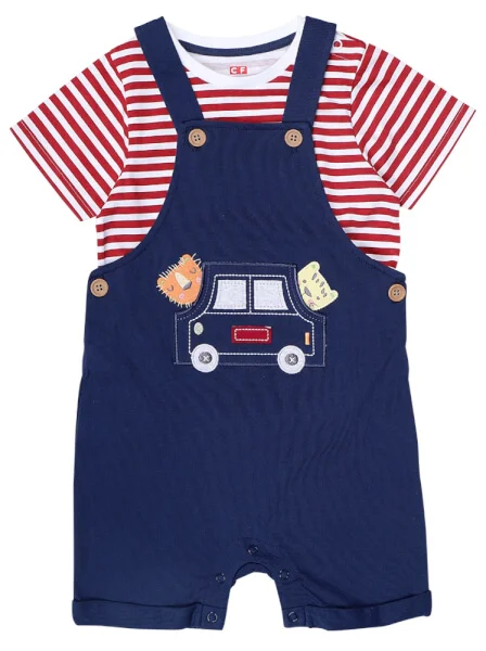 Bộ áo quần thun bé trai ngắn CF B1220021 (9M-24M,Nhiều màu)