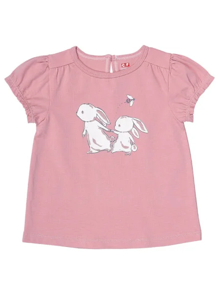 Bộ áo quần thun bé gái ngắn CF G1220011 (9M-24M,Hồng)