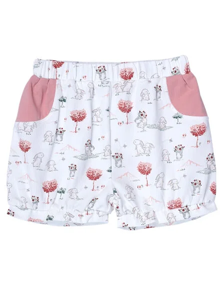 Bộ áo quần thun bé gái ngắn CF G1220011 (9M-24M,Hồng)